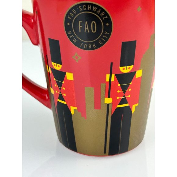 FAO Schwarz New York City Red Christmas Nutcracker Soldier Ceramic Coffee Mug - Picture 15 of 15